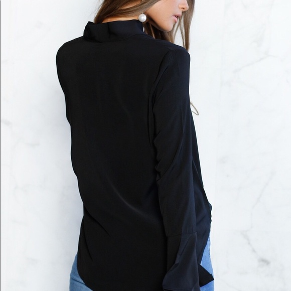 Black long sleeve top - Picture 2 of 5